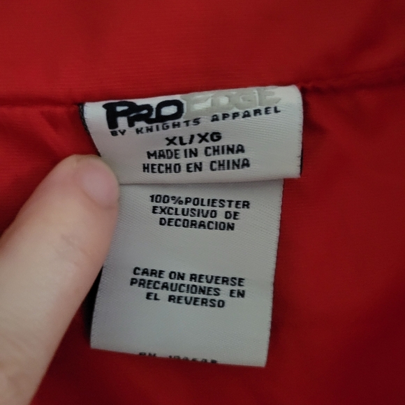 Knights Apparel Men's Red Oklahoma University Windbreaker Pullover Size XL - Picture 2 of 5